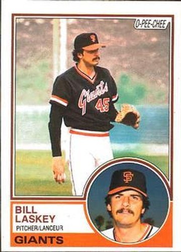 #218 Bill Laskey - San Francisco Giants - 1983 O-Pee-Chee Baseball
