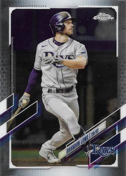 #218 Brandon Lowe - Tampa Bay Rays - 2021 Topps Chrome Baseball