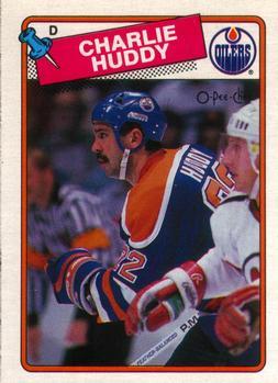 #218 Charlie Huddy - Edmonton Oilers - 1988-89 O-Pee-Chee Hockey