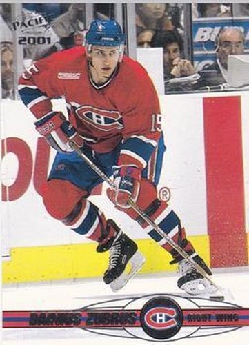#218 Dainius Zubrus - Montreal Canadiens - 2000-01 Pacific Hockey