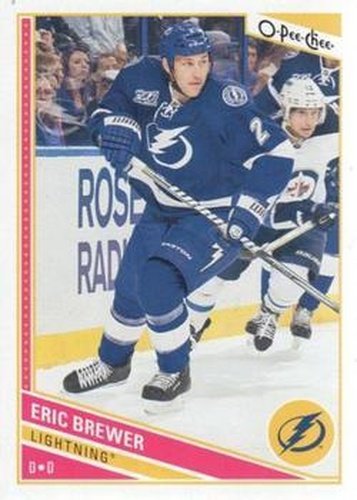 #218 Eric Brewer - Tampa Bay Lightning - 2013-14 O-Pee-Chee Hockey