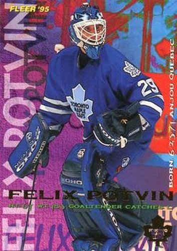 #218 Felix Potvin - Toronto Maple Leafs - 1994-95 Fleer Hockey