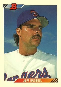 #218 Jeff Russell - Texas Rangers - 1992 Bowman Baseball