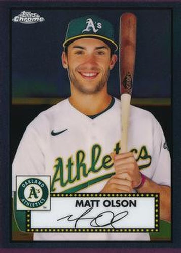 #218 Matt Olson - Oakland Athletics - 2021 Topps Chrome Platinum Anniversary Baseball