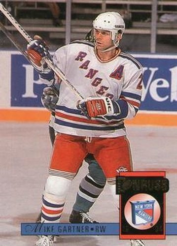 #218 Mike Gartner - New York Rangers - 1993-94 Donruss Hockey
