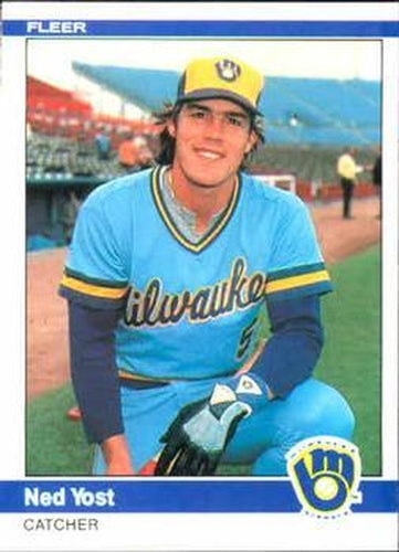 #218 Ned Yost - Milwaukee Brewers - 1984 Fleer Baseball