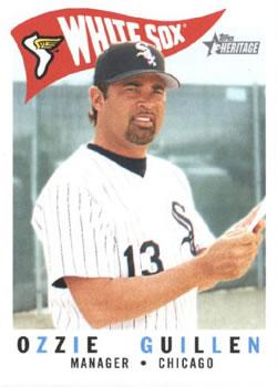 #218 Ozzie Guillen - Chicago White Sox - 2009 Topps Heritage Baseball