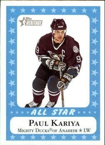 #218 Paul Kariya - Anaheim Mighty Ducks - 2000-01 Topps Heritage Hockey