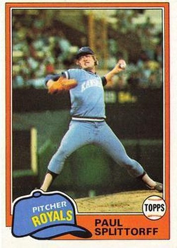 #218 Paul Splittorff - Kansas City Royals - 1981 Topps Baseball