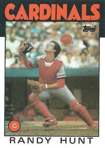 #218 Randy Hunt - St. Louis Cardinals - 1986 Topps Baseball