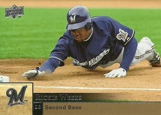 #218 Rickie Weeks - Milwaukee Brewers - 2009 Upper Deck Baseball