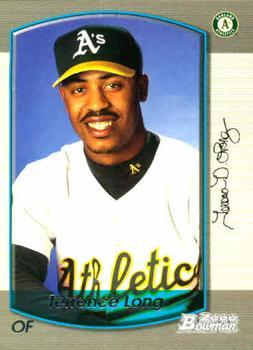 #218 Terrence Long - Oakland Athletics - 2000 Bowman Baseball