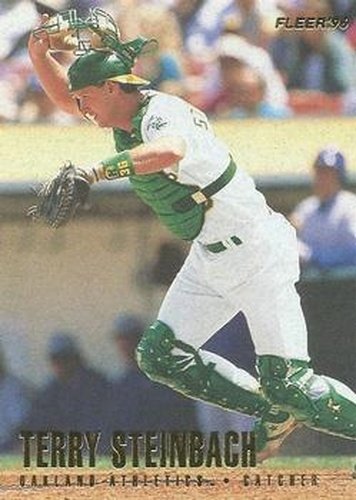 #218 Terry Steinbach - Oakland Athletics - 1996 Fleer Baseball