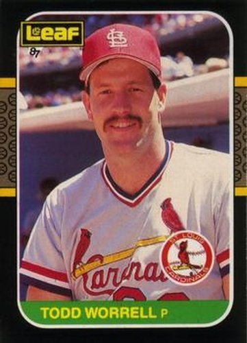 #218 Todd Worrell - St. Louis Cardinals - 1987 Leaf Baseball