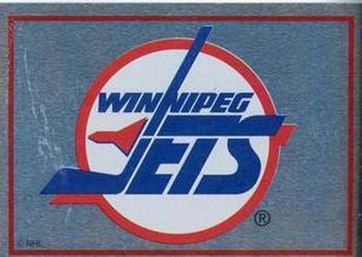 #218 Winnipeg Jets Logo - Winnipeg Jets - 1995-96 Panini Hockey Stickers