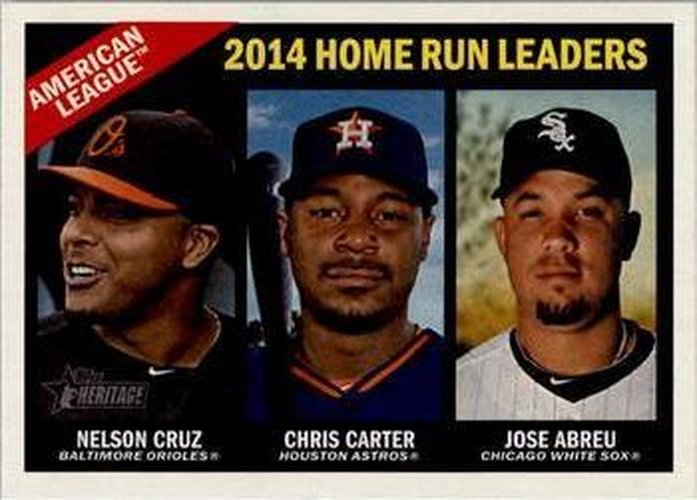 #218 Chris Carter / Jose Abreu / Nelson Cruz - Houston Astros / Chicago White Sox / Baltimore Orioles - 2015 Topps Heritage Baseball