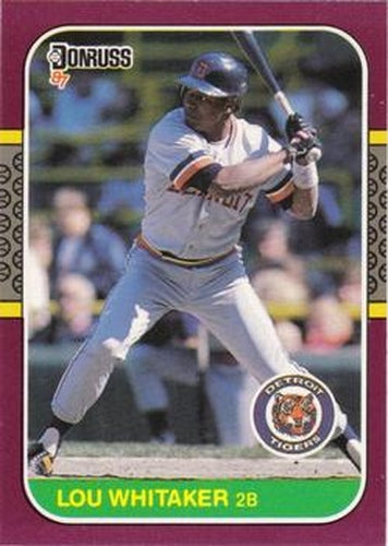 #218 Lou Whitaker - Detroit Tigers - 1987 Donruss Opening Day Baseball
