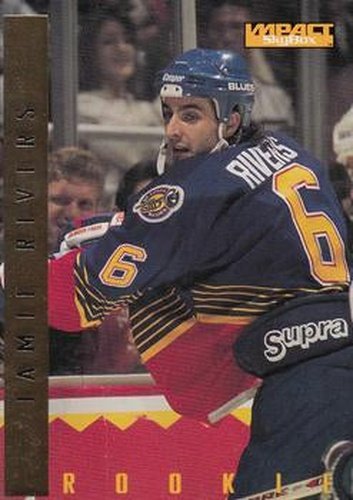 #218 Jamie Rivers - St. Louis Blues - 1995-96 SkyBox Impact Hockey