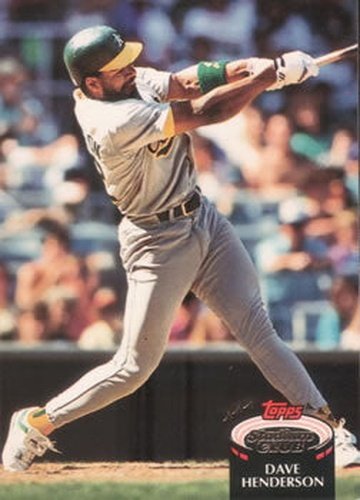#218 Dave Henderson - Oakland Athletics - 1992 Stadium Club Baseball