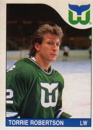 #218 Torrie Robertson - Hartford Whalers - 1985-86 O-Pee-Chee Hockey