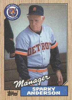 #218 Sparky Anderson - Detroit Tigers - 1987 Topps Baseball