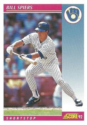 #218 Bill Spiers - Milwaukee Brewers - 1992 Score Baseball