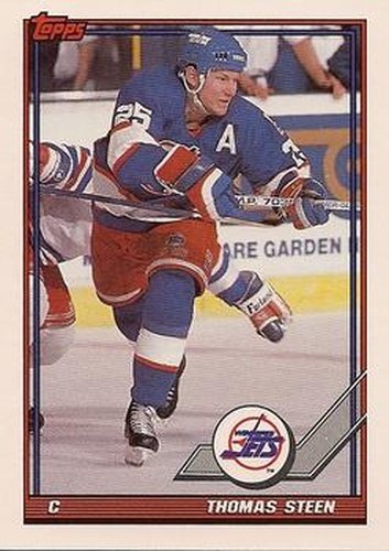 #218 Thomas Steen - Winnipeg Jets - 1991-92 Topps Hockey