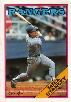 #219 Mike Stanley - Texas Rangers - 1988 O-Pee-Chee Baseball