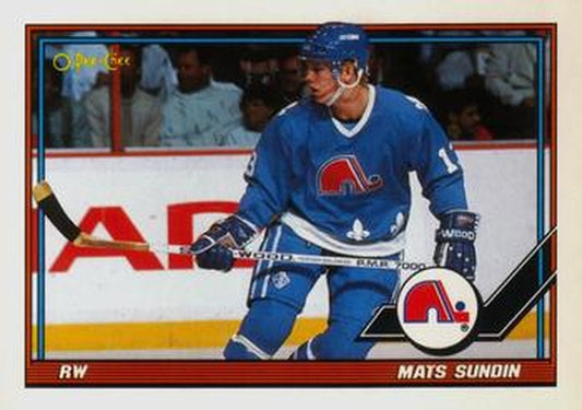 #219 Mats Sundin - Quebec Nordiques - 1991-92 O-Pee-Chee Hockey