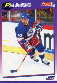 #219 Paul MacDermid - Winnipeg Jets - 1991-92 Score American Hockey