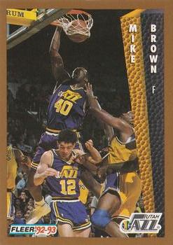 #219 Mike Brown - Utah Jazz - 1992-93 Fleer Basketball