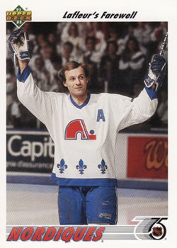 #219 Guy Lafleur - Quebec Nordiques - 1991-92 Upper Deck Hockey