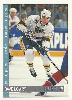 #219 Dave Lowry - St. Louis Blues - 1992-93 O-Pee-Chee Hockey