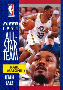 #219 Karl Malone - Utah Jazz - 1991-92 Fleer Basketball