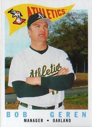 #219 Bob Geren - Oakland Athletics - 2009 Topps Heritage Baseball