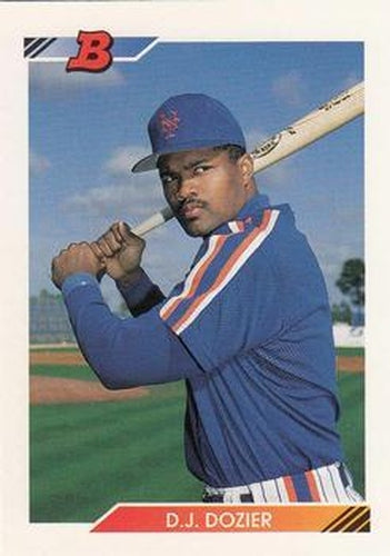 #219 D.J. Dozier - New York Mets - 1992 Bowman Baseball