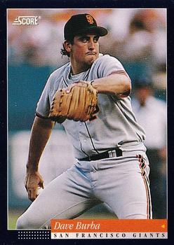 #219 Dave Burba - San Francisco Giants -1994 Score Baseball