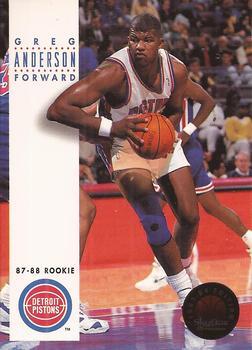 #219 Greg Anderson - Detroit Pistons - 1993-94 SkyBox Premium Basketball