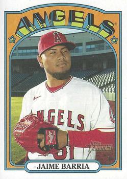 #219 Jaime Barria - Los Angeles Angels - 2021 Topps Heritage Baseball