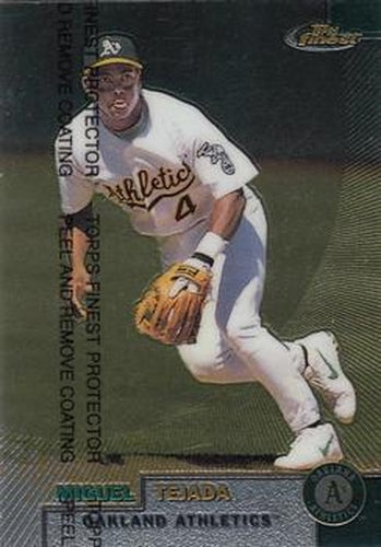 #219 Miguel Tejada - Oakland Athletics - 1999 Finest Baseball