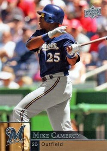 #219 Mike Cameron - Milwaukee Brewers - 2009 Upper Deck Baseball