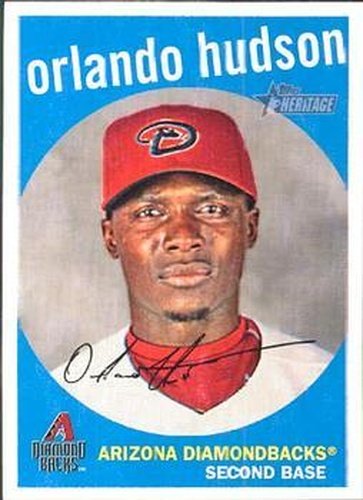 #219 Orlando Hudson - Arizona Diamondbacks - 2008 Topps Heritage Baseball