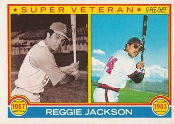 #219 Reggie Jackson - Oakland Athletics / California Angels - 1983 O-Pee-Chee Baseball