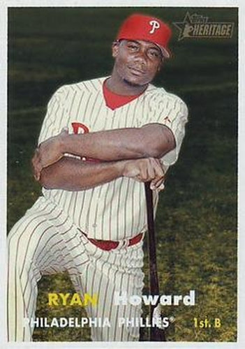 #219 Ryan Howard - Philadelphia Phillies - 2006 Topps Heritage Baseball