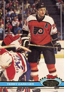 #219 Terry Carkner - Philadelphia Flyers - 1991-92 Stadium Club Hockey