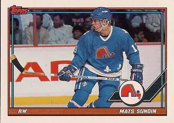 #219 Mats Sundin - Quebec Nordiques - 1991-92 Topps Hockey