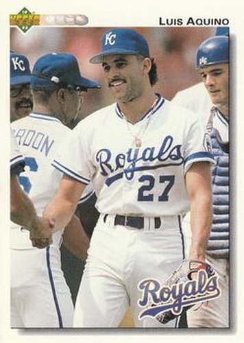 #219 Luis Aquino - Kansas City Royals - 1992 Upper Deck Baseball
