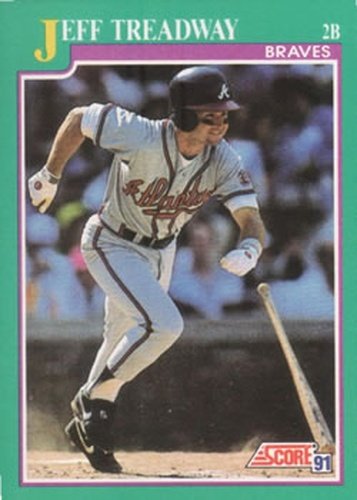 #219 Jeff Treadway - Atlanta Braves - 1991 Score Baseball