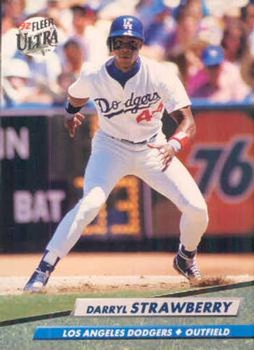 #219 Darryl Strawberry - Los Angeles Dodgers - 1992 Ultra Baseball