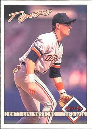 #219 Scott Livingstone - Detroit Tigers - 1993 O-Pee-Chee Baseball